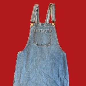 Denim overall dress